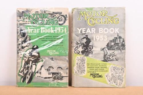 MOTORCYCLING: Two original 'Motor Cycling' year books by Peter Chamberlain, one 1953, the other 1954, hardcovers