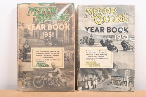MOTORCYCLING: Two original 'Motor Cycling' year books by Peter Chamberlain, one 1951, the other 1952, hardcovers