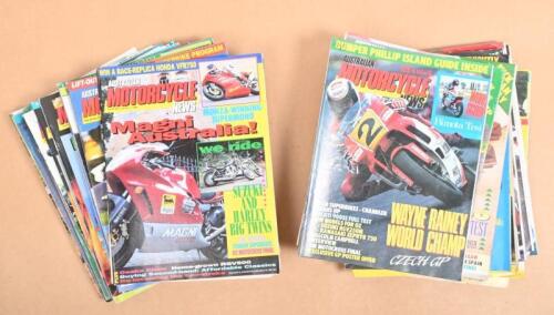 MOTORCYCLE MAGAZINES: A large collection of 27 Australian Motorcycle News magazines dating from 1990s-2000s