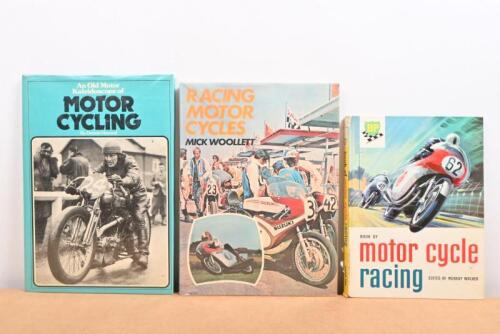 MOTORCYCLE RACING: Three publications related to Motorcycle racing including, 'An Old Motor Kaleidoscope of Motorcycling by Dennis Howard, Racing Motor Cycles by Mick Woollett, and the 'Book of Motor Cycle Racing by Murray Walker'