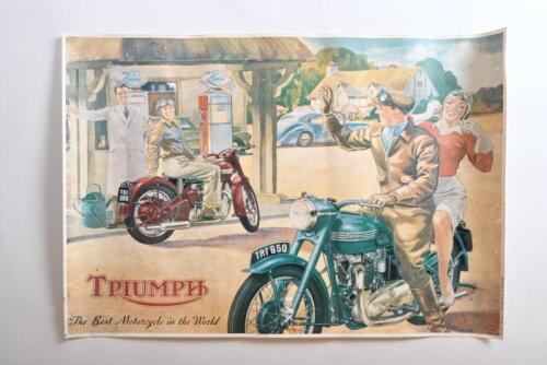TRIUMPH: A large Triumph 1953 poster, reprinted by E.J.S. Posters