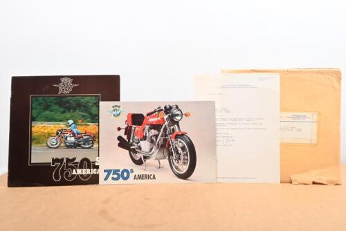 MV AGUSTA: An interesting group of original MV Agusta items. MV Agusta 750s America sales brochure