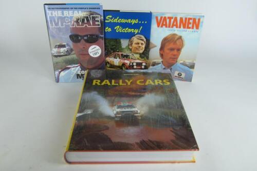 RALLYING: Four hardcover books detailing rallying. Colin McRae signature.