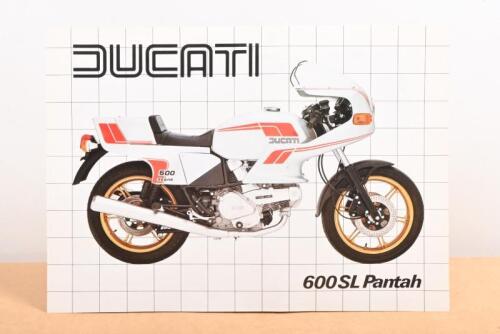 DUCATI 600 SL: A colour double sided single sheet sales brochure for the Ducati 600 SL 1982