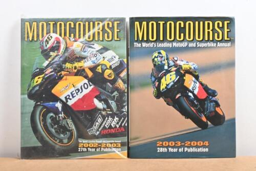 MOTOCOURSE: Two hardcover Motocourse publications, including one 2002-2003 edition and one 2003-2004 edition