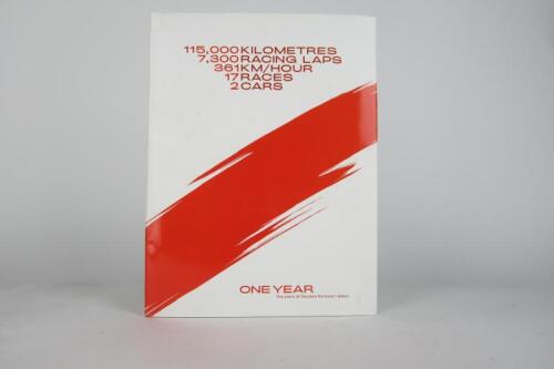 TOYOTA: ' Panasonic Toyota Racing' hardcover book from 2002/3 F1 season.