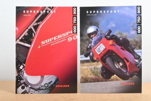 DUCATI: Two colour fold out Ducati 600/750/900 SS/SL sales brochures, one from 1996 the other 1997