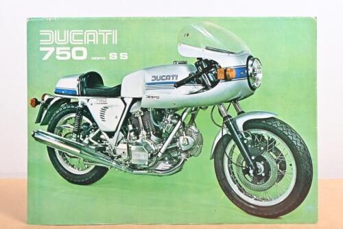 DUCATI 750: A Ducati 750 SS 1977 double sided single sheet colour brochure
