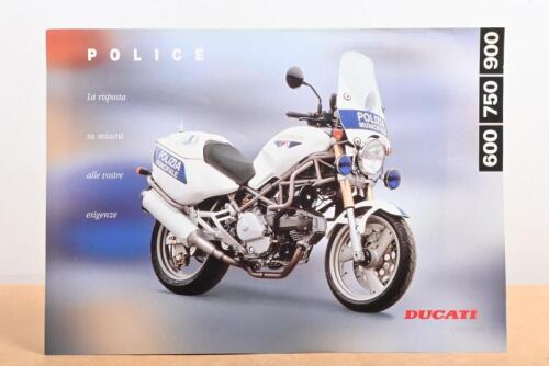 DUCATI POLICE: A double sided single sheet colour sales brochure for the Ducati Monster 600/750/900 Police models