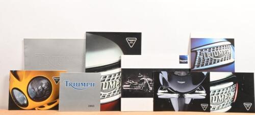 TRIUMPH: A group of eight Triumph catalogues and brochures, including 1993, 1996, 1997, 2008 range booklets
