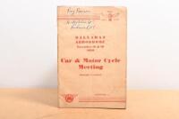 BALLARAT AERODROME: A Harley Club of Victoria programme for the Ballarat Aerodrome Car & Motorcycle Meeting, November 18th & 19th 1950