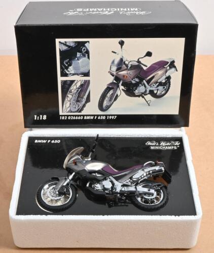 BMW: A NOS 1:18 scale Minichamps BMW 1997 F 650 diecast model