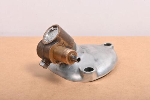 SPEEDO DRIVE: A speedo drive (numbered RV425) and aluminum mounting plate, plate 9.5cm height, possibly Ducati