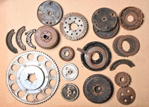 VINCENT/HRD: A collection of brake items and gears, some used on Vincents