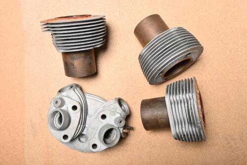 VINCENT/HRD: Three cylinder blocks & head to suit Vincent - UPDATED TEXT & PHOTOS