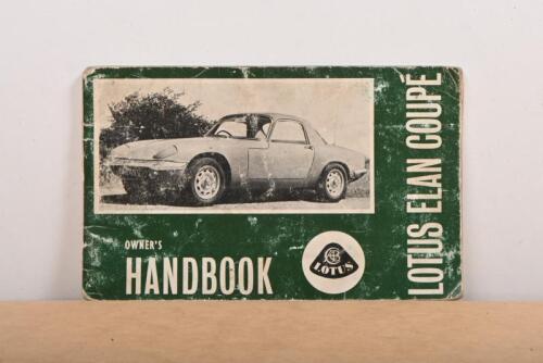 LOTUS: An original 'LOTUS ELAN COUPE OWNER'S HANDBOOK'. Circa 1960's