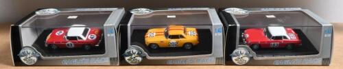 MG: Three 1:43 scale EAGLE'S RACE MGB model cars