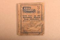 AUSTRALIAN CAR MARKET: An interesting small format book - 'Used Cars on the Australian Market from 1923-1934' - second edition as compiled by L.G. Hayes-Williams - 2