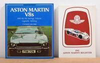 ASTON MARTIN: Two Aston Martin publications. 'ASTON MARTIN V8s' hardcover book by F.Wilson McComb & '1992 ASTON MARTIN REGISTER' as produced by the Aston Martin Owners Club