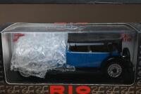 BUGATTI: Three Bugatti 1:43 scale models by RIO. Bugatti T50 Coupe 1932 (48), Bugatti Royale Torpedo (94) & Bugatti 57 SC Atlantic 1938 (SL009) - 4