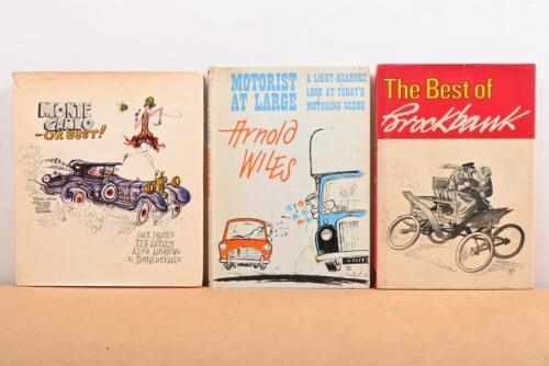 MOTORING CARTOONS: Three motoring cartoon hardcover books. 'THE BEST OF Brockbank' by Russell Brockbank