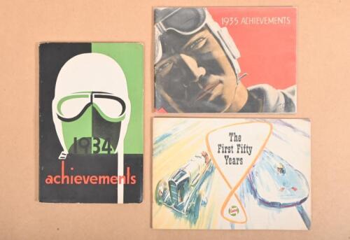 CASTROL ACHIEVEMENTS: Three Castrol Achievements booklets. Original 1934 & 1935 Castrol Achievements booklets