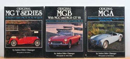 MG: Three hardcover restorer guide books by Anders Ditlev Clausager. MGA, MGB, MG T SERIES Restorer Guides