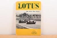 LOTUS: 'LOTUS ... The first ten years' hardcover book by Ian Smith. Accompanying LOTUS F2 picture and LOTUS ENGINEERING information narrative - 2