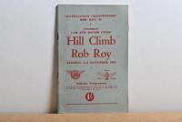 ROB ROY: An original 'AUSTRALASIAN CHAMPIONSHIP, ROB ROY, 32 - Hill Climb Rob Roy, Tuesday, 3rd NOVEMBER, 1953' Official Programme