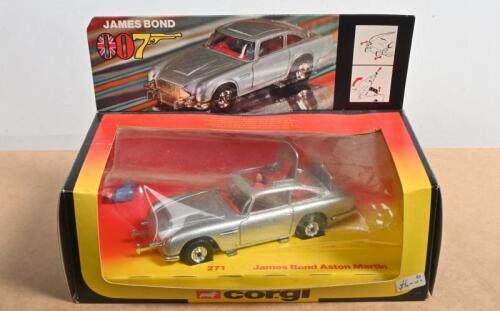 BOND: A Corgi James Bond 007 Aston Martin DB5 (271). With driver, ejector seat and other James Bond car accessories