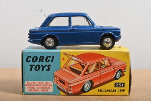 CORGI: A Corgi Hillman Imp (251). Blue body, yellow interior