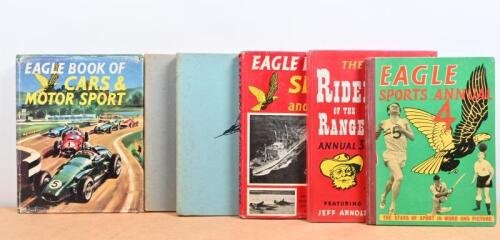 EAGLE BOOKS: A group of EAGLE BOOKS from the 1950s/1960s. 'EAGLE BOOK OF CARS & MOTOR SPORT' & 'EAGLE BOOK OF SHIPS and BOATS'