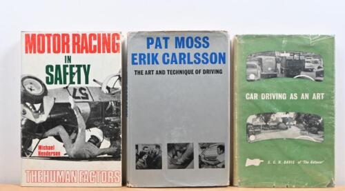DRIVING/RACING: Three hardcover books detailing car driving and motor sport safety. 'CAR DRIVING AS AN ART' by S.C.H. DAVIS
