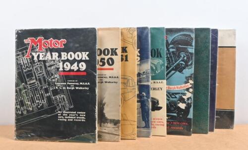 THE MOTOR: Nne consecutive editions of "The Motor YEAR BOOK". Years 1949 - 1957