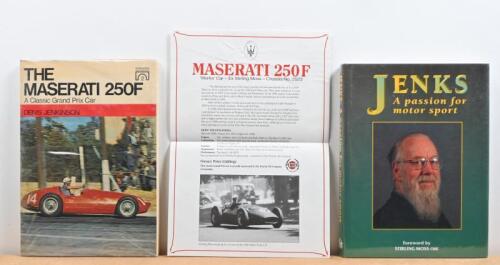 JENKINSON/MASERATI: Two hardcover books by Denis Jenkinson. 'THE MASERATI 250F' & 'JENKS: A passion for motorsport' books