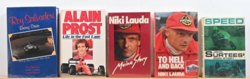 FORMULA 1 DRIVERS: A group of books detailing the racing careers of various Formula 1 drivers. 'Niki Lauda Meine Story'