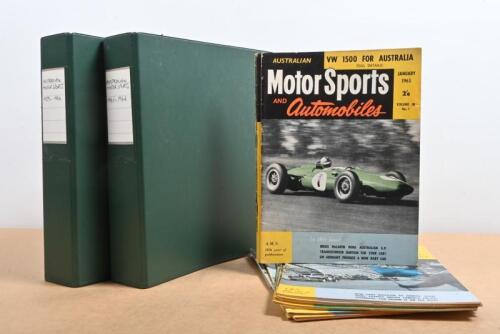 AUSTRALIAN MOTOR SPORTS/AUSTRALIAN MOTOR SPORTS AND AUTOMOBILES: A quantity of 'Australian MOTOR SPORTS' and 'Australian Motor Sports AND Automobiles' magazines. Complete monthly issues 1959 - 1963