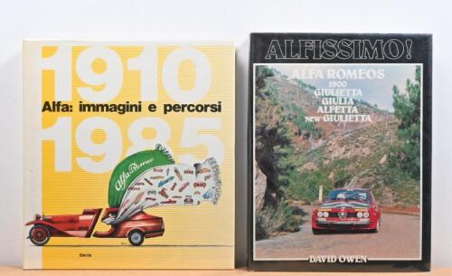ALFA ROMEO: Two hardcover books detailing Alfa Romeo. 'ALFISSIMO!' by David Owen