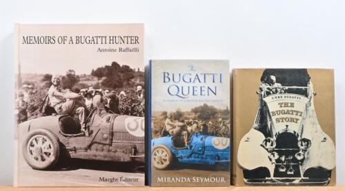 BUGATTI: Three Bugatti books related to Bugatti. 'THE BUGATTI STORY' by L'Ebe Bugatti