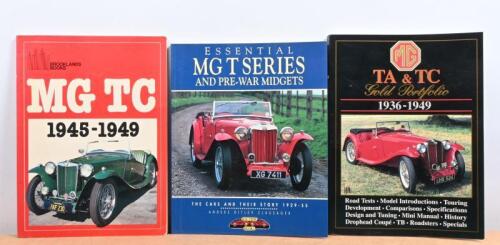 MG: Three softcover books relating to the MG T Series. 'ESSENTIAL MG T SERIES AND PRE-WAR MIDGETS' by Anders Ditlev Clausager & MG TA, TC Brooklands Books